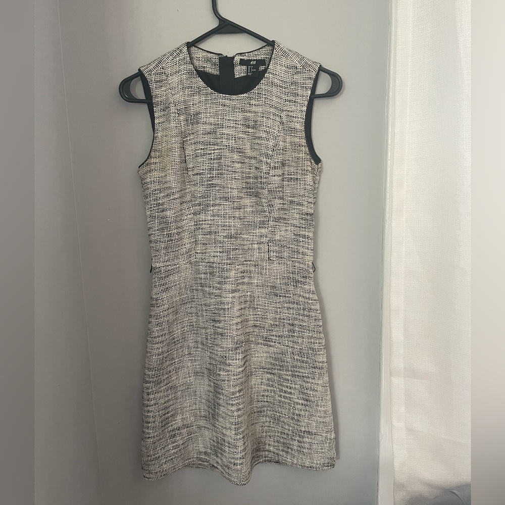 H&M tweed houndstooth dress